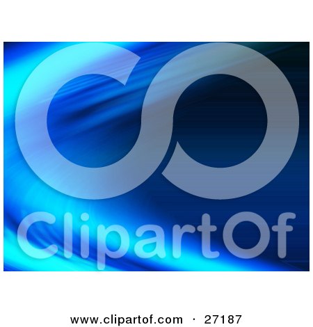 Clipart Illustration of a Curving Blue Background With Blur by KJ Pargeter