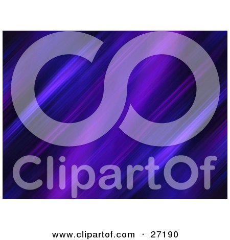 Clipart Illustration of a Background Of Diagonal Purple And Blue Lights by KJ Pargeter