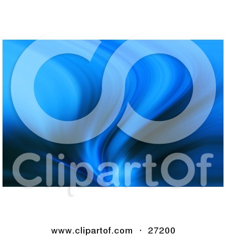 Clipart Illustration of a Beautiful Curving Blue Background Of Waves by KJ Pargeter