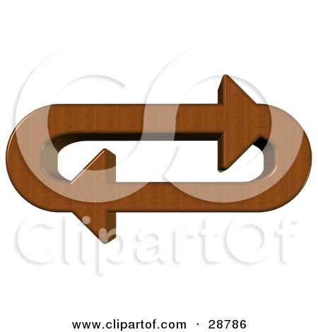 Clipart Illustration of an Oval Of Wood Grain Arrows Moving In A Clockwise Motion by djart