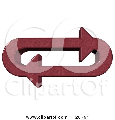 Clipart Illustration of an Oval Of Red Textured Arrows Moving In A Clockwise Motion by djart
