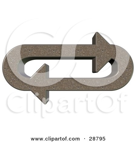 Clipart Illustration of an Oval Of cement Arrows Moving In A Clockwise Motion by djart