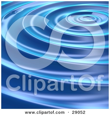 Clipart Illustration of Perfect Ripples Of Blue On The Surface Of Water by Tonis Pan