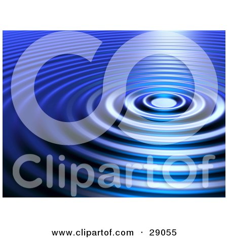 Clipart Illustration of Light Reflecting On A Rippling Surface Of Blue Water by Tonis Pan