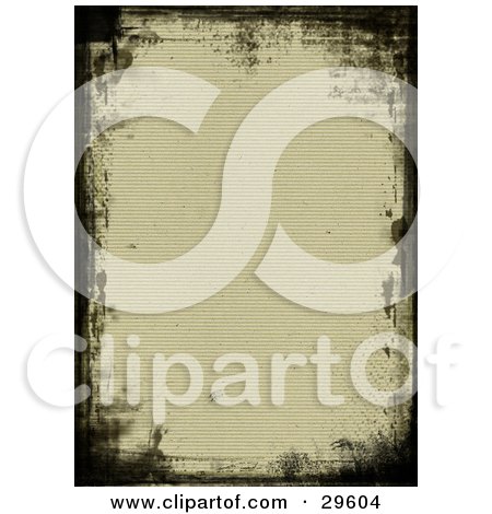 Clipart Illustration of a Textured Brown Background With Black Grunge Borders by KJ Pargeter