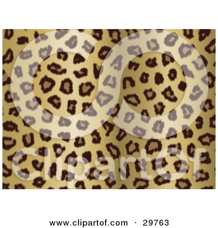 Clipart Illustration of a Background Of Brown And Tan Leopard Rosettes by KJ Pargeter