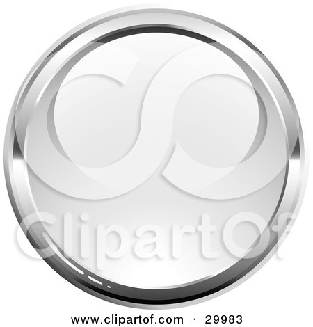 Clipart Illustration of a Pre-Made Logo Of A Shiny Orb Bordered By Chrome by beboy