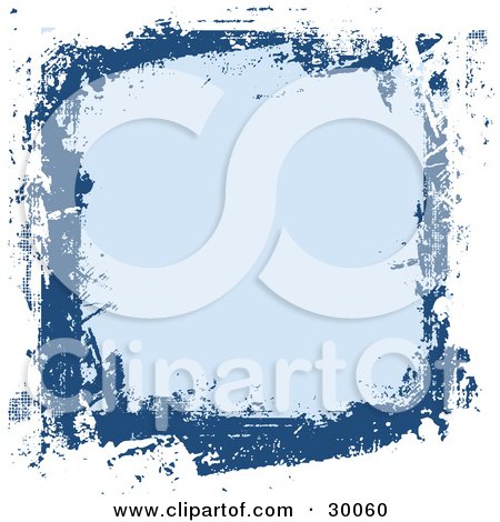 Clipart Illustration of a White, Navy And Blue Grunge Background by KJ Pargeter