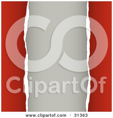 Clipart Illustration of a Blank Beige Background Framed By Torn Edges Of Red Paper by KJ Pargeter