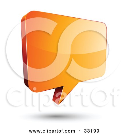 Clipart Illustration of a Shiny Orange Instant Messenger Chat Window by beboy