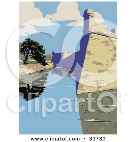 Clipart Illustration of The Castillo De San Marcos In St. Augustine, Florida by JVPD