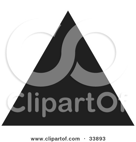 Clipart Illustration of a Black Silhouetted Perfect Triangle by Jamers