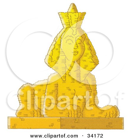 Clipart Illustration of an Egyptian Sphinx Statue by Alex Bannykh