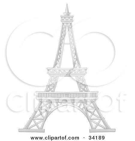 Clipart Illustration of Paris Frances Eiffel Tower by Alex Bannykh
