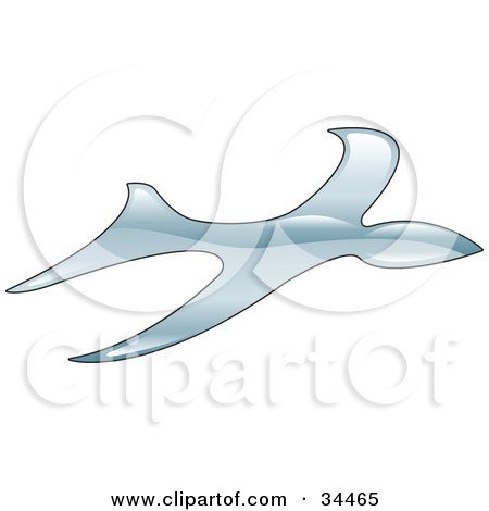 Clipart Illustration of a Swift Bird Flying by AtStockIllustration