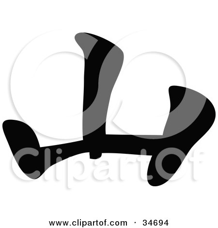 Clipart Illustration of a Black Chinese Symbol Meaning Hill by OnFocusMedia