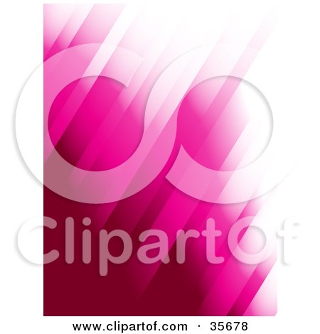Clipart Illustration of a Gradient Pink And White Diagonal Background Of Columns by elaineitalia