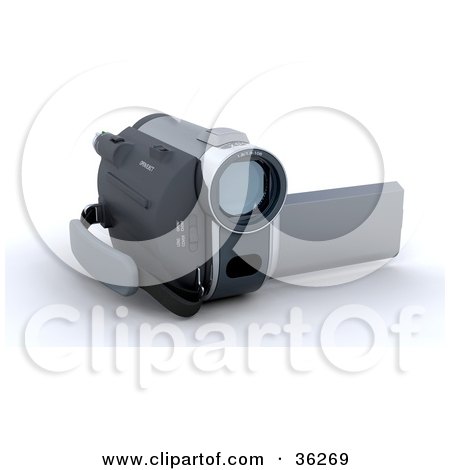 Clipart Illustration of a Handy Cam Facing To The Right by KJ Pargeter