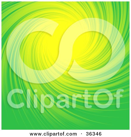 Clipart Illustration of a Swirling Green And Yellow Background by elaineitalia