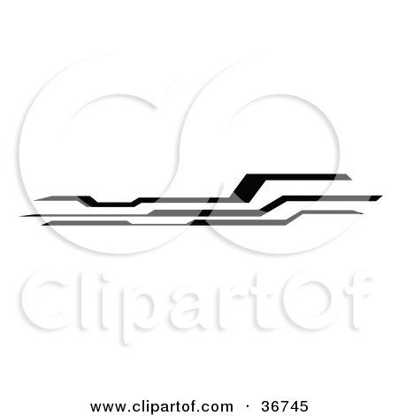 Clipart Illustration of Three Crooked Bar Lines by OnFocusMedia