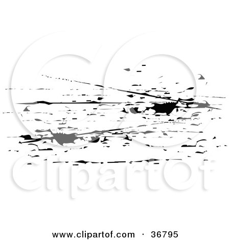 Clipart Illustration of a Black Grunge Scratch Texture by OnFocusMedia