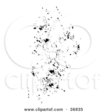 Clipart Illustration of a Black Grunge Splatter Texture by OnFocusMedia