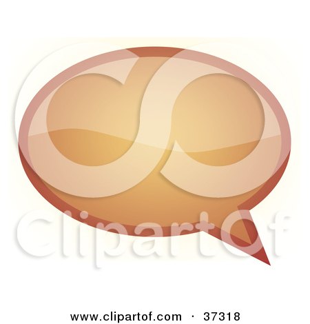 Clipart Illustration of an Orange Word, Text, Speech Or Though Balloon Or Bubble by YUHAIZAN YUNUS