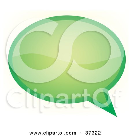 Clipart Illustration of a Green Word, Text, Speech Or Though Balloon Or Bubble by YUHAIZAN YUNUS