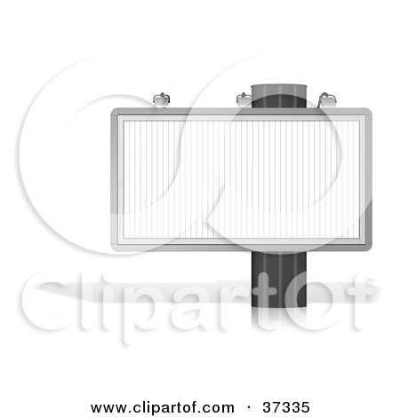 Clipart Illustration of a Short Blank Billboard Ready For Your Text by Frog974