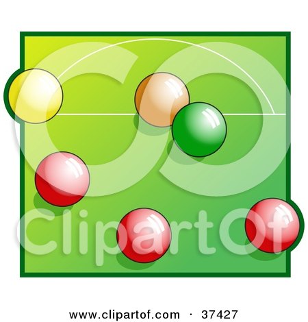 Clipart Illustration of Colorful Snooker Balls by Prawny
