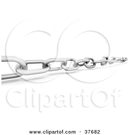 Clipart Illustration of Strong Connected Links In A Silver Chain by KJ Pargeter