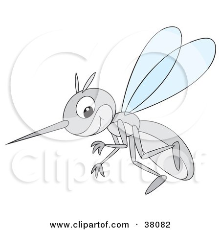 Clipart Illustration of a Happy Mosquito by Alex Bannykh