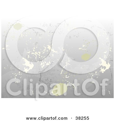 Clipart Illustration of a Gray Grunge Background With White And Tan Splatters by dero