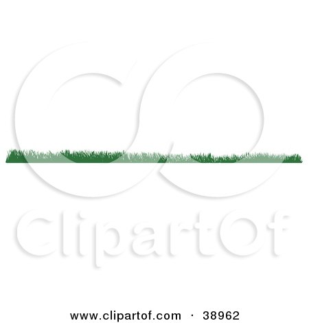 Clipart Illustration of a Long Green Silhouetted Grassy Border by Tonis Pan