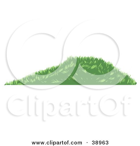 Clipart Illustration of a Grassy Green Hill by Tonis Pan