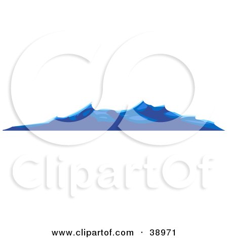 Clipart Illustration of Waves Rolling On The Surface Of The Ocean by Tonis Pan