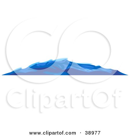 Clipart Illustration of Blue Rolling Waves On The Surface Of The Ocean by Tonis Pan