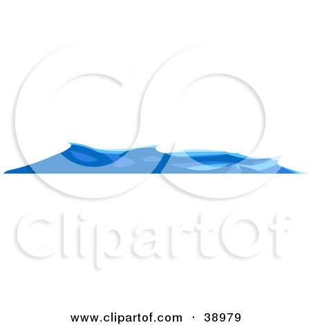 Clipart Illustration of Blue Waves On The Surface Of The Ocean by Tonis Pan