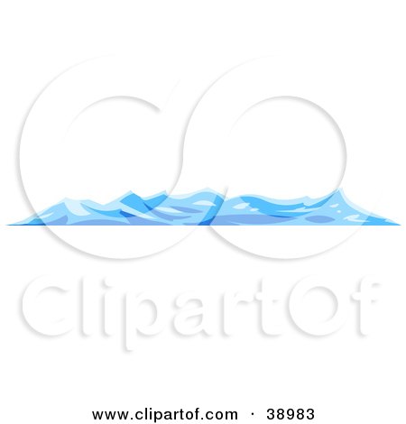Clipart Illustration of Choppy Blue Waves On The Surface Of The Sea by Tonis Pan