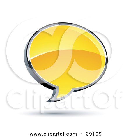 Clipart Illustration of a Shiny Yellow Chat Window by beboy