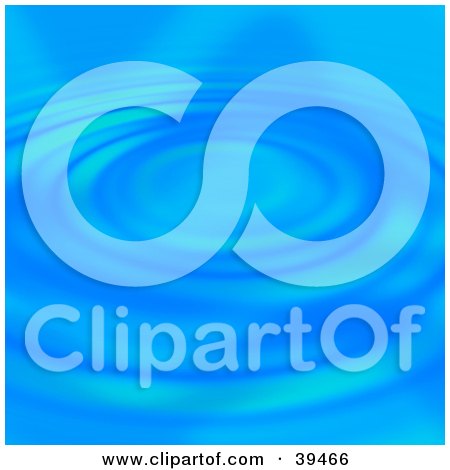 Clipart Illustration of a Blue Concentric Liquid Ring Background by Arena Creative