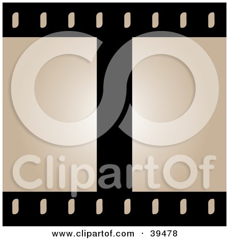 Clipart Illustration of Blank Beige Film Frames by Arena Creative
