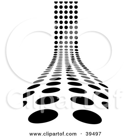 Clipart Illustration of a Path Of Black Dots Leading Forward And Upwards by Arena Creative