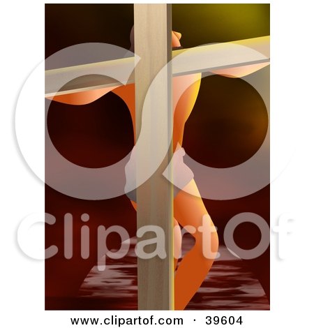 Clipart Illustration of Jesus Crucified On The Cross. by Prawny