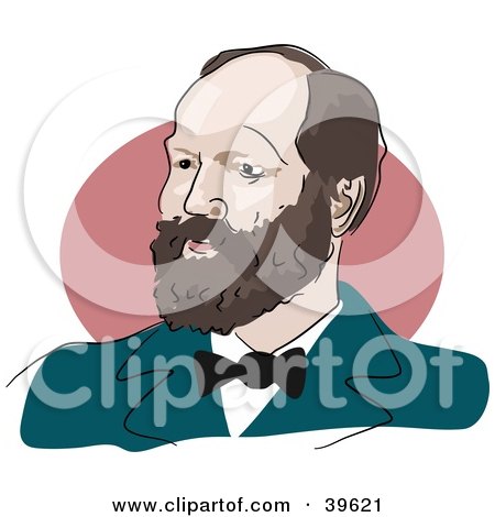 Clipart Illustration of American President James Garfield by Prawny
