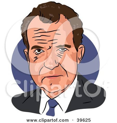 Clipart Illustration of American President Richard Nixon by Prawny