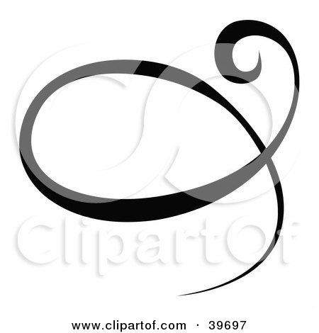 Clipart Illustration of a Black And White Signature Element by dero