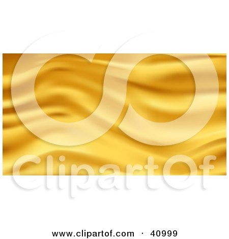 Clipart Illustration of a Background Of Gold Wavy Silk by Tonis Pan