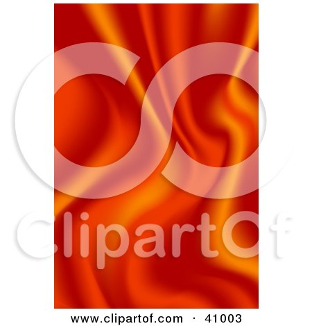 Clipart Illustration of a Background Of Red Wavy Silk by Tonis Pan