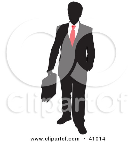 guy with briefcase clipart